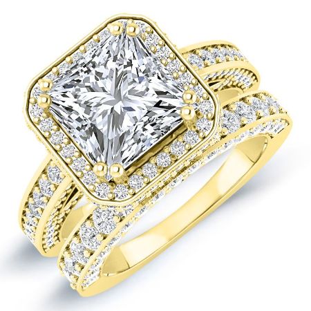 Buttercup Princess Diamond Bridal Set (Lab Grown Igi Cert) yellowgold