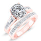 Bergamot Cushion Diamond Bridal Set (Lab Grown Igi Cert) rosegold