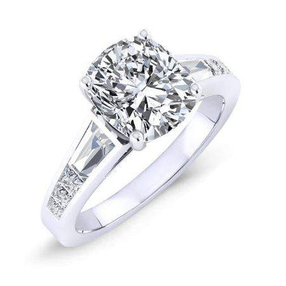 Bergamot Cushion Diamond Engagement Ring (Lab Grown Igi Cert) whitegold