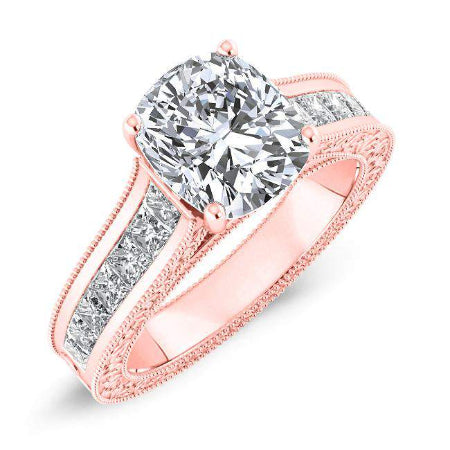 Edelweiss Cushion Diamond Engagement Ring (Lab Grown Igi Cert) rosegold