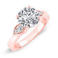 Hibiscus Round Diamond Engagement Ring (Lab Grown Igi Cert) rosegold