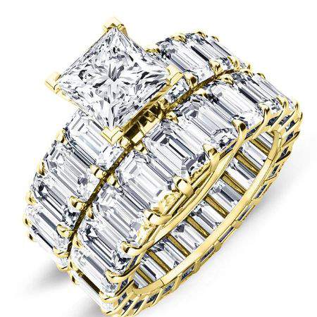 Linnea Princess Diamond Bridal Set (Lab Grown Igi Cert) yellowgold