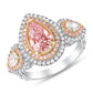 Rare Pink Pear GIA Certified Diamond Engagement Ring