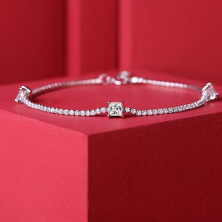 Abelina Moissanite Bracelet whitegold