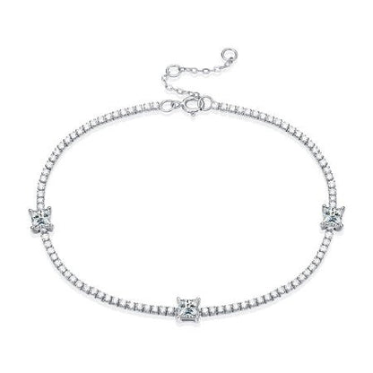 Abelina Moissanite Bracelet whitegold