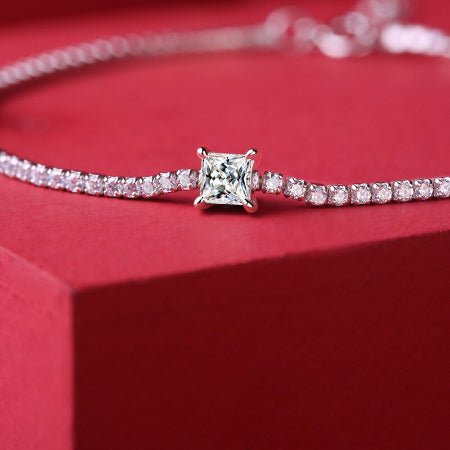 Abelina Moissanite Bracelet whitegold