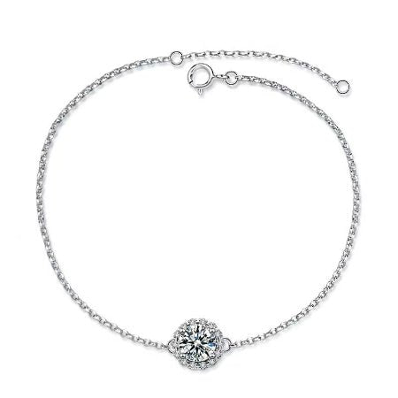 Abra Moissanite Bracelet whitegold