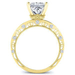 Acacia Diamond Matching Band Only (engagement Ring Not Included) For Ring With Princess Center yellowgold
