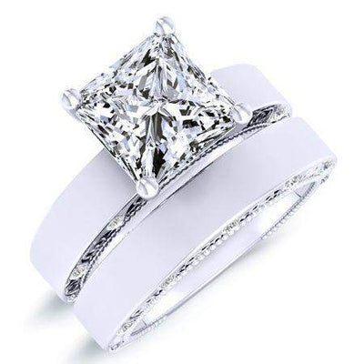 Acacia Diamond Matching Band Only (engagement Ring Not Included) For Ring With Princess Center whitegold