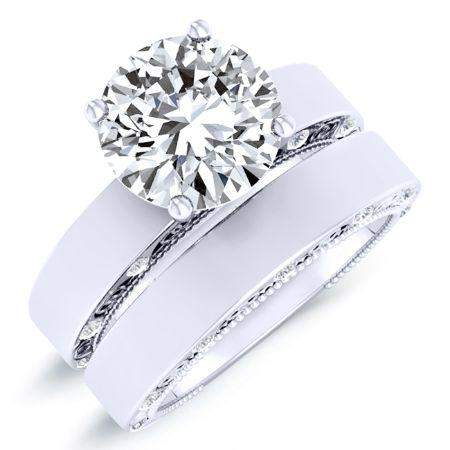 1.00 ct - Acacia - GIA Natural Round Diamond Bridal Set