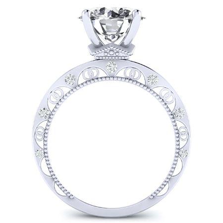 Acacia Round Diamond Engagement Ring (Lab Grown Igi Cert) whitegold