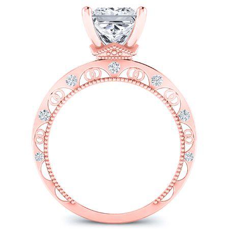 Acacia Diamond Matching Band Only (engagement Ring Not Included) For Ring With Princess Center rosegold