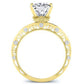 Acacia Moissanite Matching Band Only (engagement Ring Not Included) For Ring With Cushion Center yellowgold