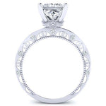 Acacia Moissanite Matching Band Only (engagement Ring Not Included) For Ring With Princess Center whitegold