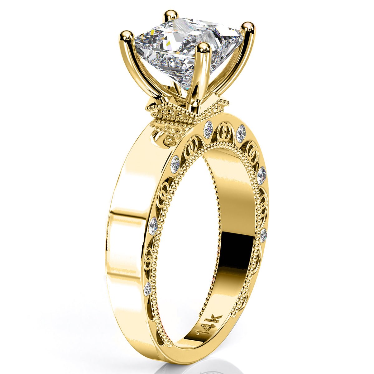 Acacia Princess Diamond Engagement Ring (Lab Grown Igi Cert) yellowgold