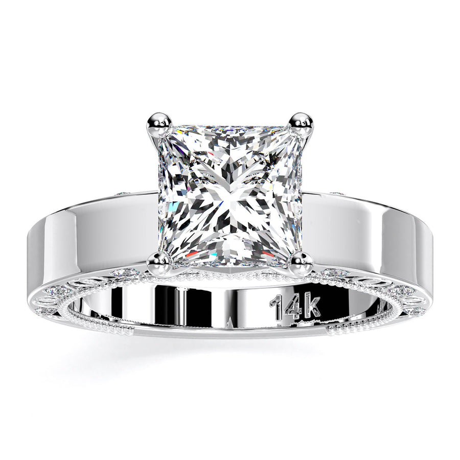5.00 ct - Acacia - Princess Lab Diamond Engagement Ring (IGI Certified)