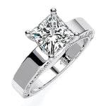 Acacia Princess Moissanite Engagement Ring whitegold
