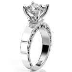 Acacia Princess Moissanite Engagement Ring whitegold