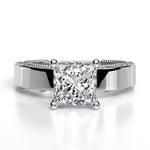 Acacia Princess Moissanite Engagement Ring whitegold