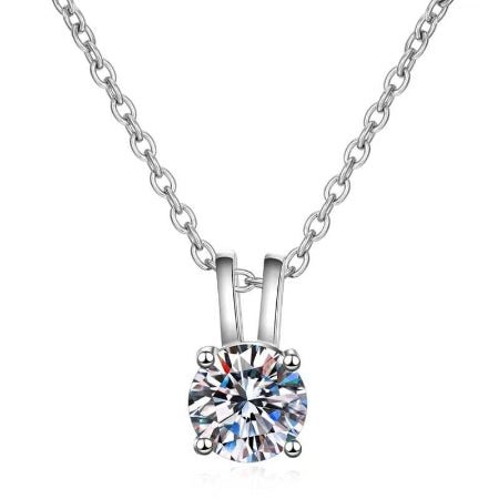 Aisha Moissanite Necklace whitegold