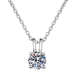 Aisha Moissanite Necklace whitegold