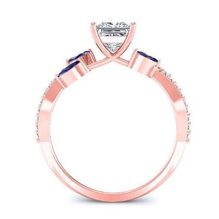 Alba Diamond Matching Band Only (engagement Ring Not Included) For Ring With Princess Center rosegold