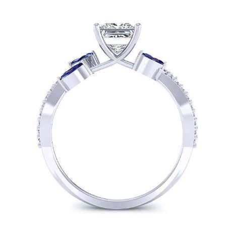 Alba Diamond Matching Band Only (engagement Ring Not Included) For Ring With Princess Center whitegold