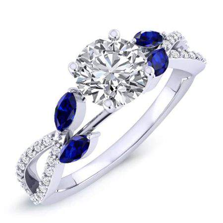 5.00 ct - Alba - Round Lab Diamond Engagement Ring (IGI Certified)