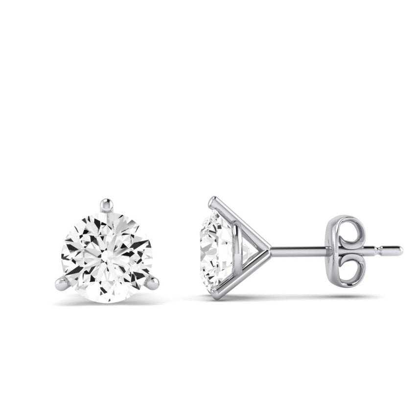 Alder Martini Diamond Stud Earrings whitegold