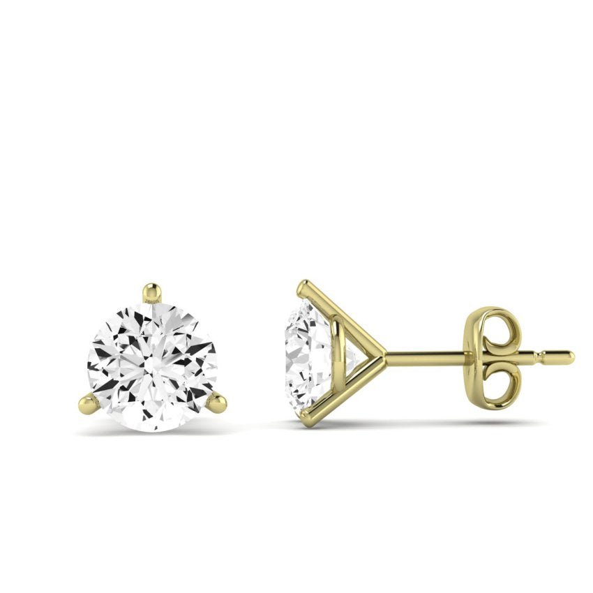 Alder Martini Moissanite Stud Earrings yellowgold