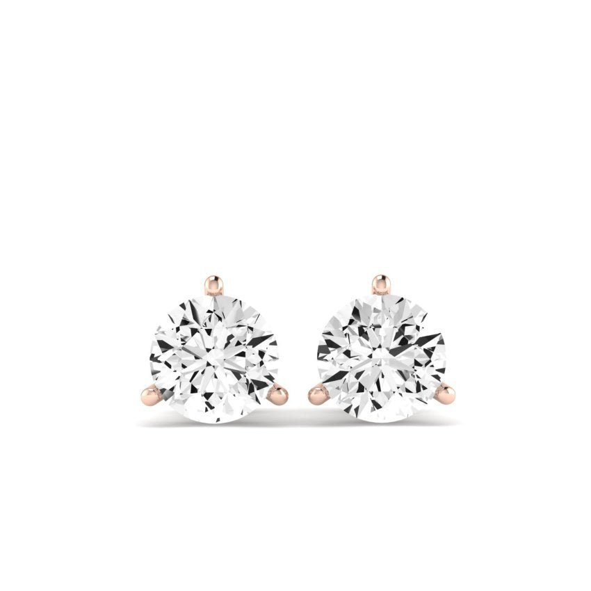 Alder Martini Moissanite Stud Earrings rosegold