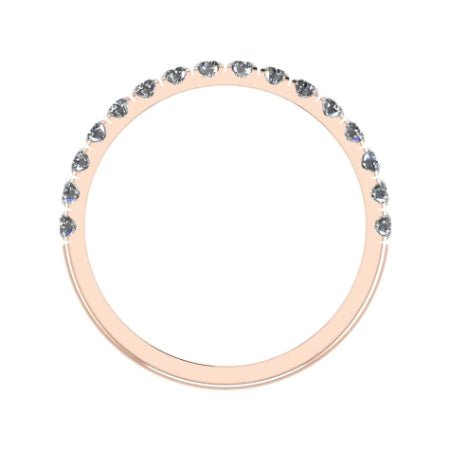 Almila Trendy Moissanite Wedding Ring rosegold