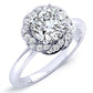 Almond Cushion Moissanite Bridal Set whitegold