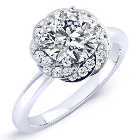 Almond Round Diamond Bridal Set (Lab Grown Igi Cert) whitegold