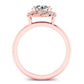 Almond Round Diamond Bridal Set (Lab Grown Igi Cert) rosegold