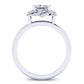 Almond Moissanite Matching Band Only (engagement Ring Not Included) For Ring With Princess Center whitegold