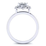 Almond Princess Moissanite Engagement Ring whitegold