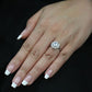 Almond Round Diamond Engagement Ring (Lab Grown Igi Cert) whitegold