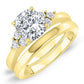 Alyssa Cushion Moissanite Bridal Set yellowgold