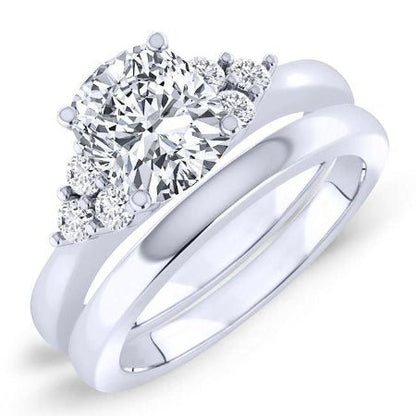 Alyssa Cushion Moissanite Bridal Set whitegold