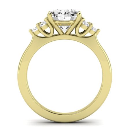 Alyssa Diamond Matching Band Only (does Not Include Engagement Ring) For Ring With Oval Center yellowgold