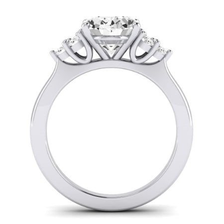 Alyssa Diamond Matching Band Only (does Not Include Engagement Ring) For Ring With Oval Center whitegold