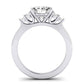 Alyssa Diamond Matching Band Only (does Not Include Engagement Ring) For Ring With Oval Center whitegold