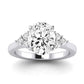 Alyssa Diamond Matching Band Only (does Not Include Engagement Ring) For Ring With Oval Center whitegold