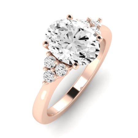 Alyssa Diamond Matching Band Only (does Not Include Engagement Ring) For Ring With Oval Center rosegold