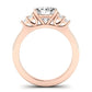 Alyssa Diamond Matching Band Only (does Not Include Engagement Ring) For Ring With Oval Center rosegold