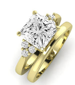 Alyssa Diamond Matching Band Only (does Not Include Engagement Ring) For Ring With Princess Center yellowgold