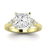 Alyssa Diamond Matching Band Only (does Not Include Engagement Ring) For Ring With Princess Center yellowgold