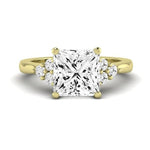 Alyssa Diamond Matching Band Only (does Not Include Engagement Ring) For Ring With Princess Center yellowgold