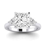 Alyssa Diamond Matching Band Only (does Not Include Engagement Ring) For Ring With Princess Center whitegold
